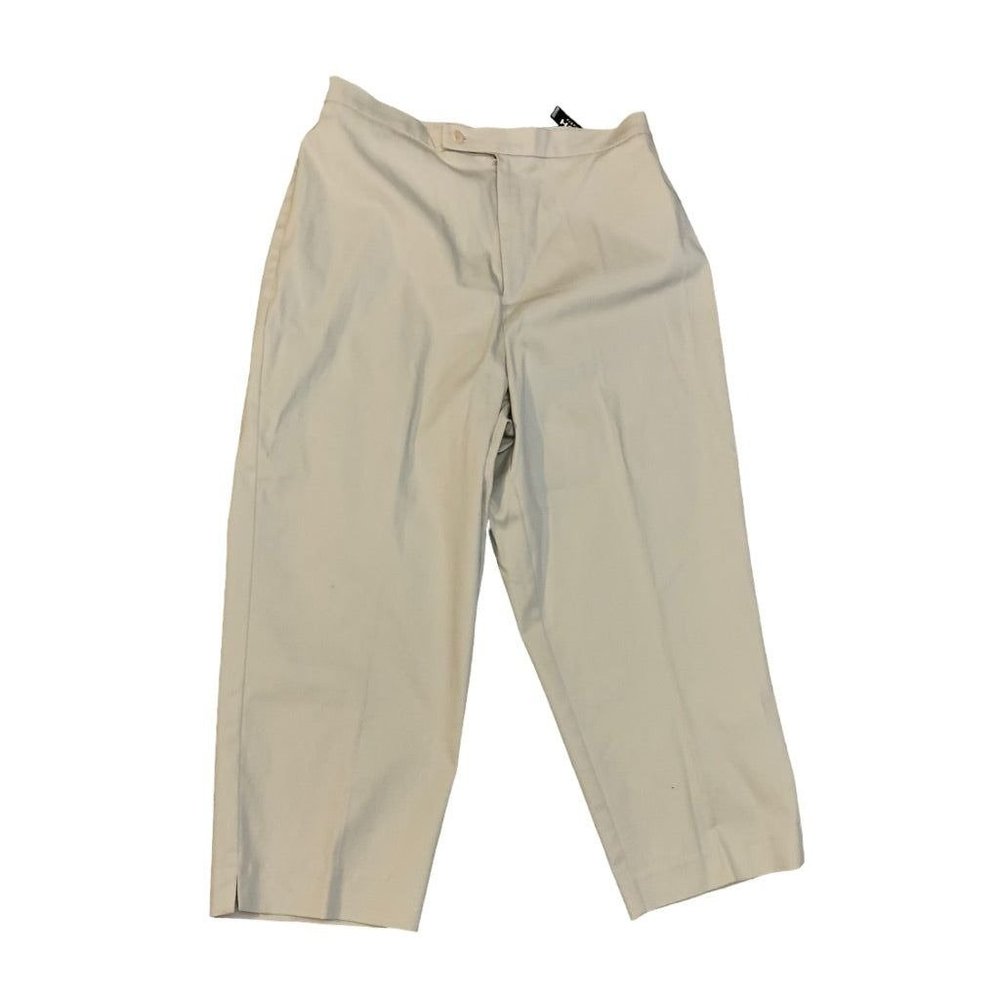 14 Briggs New York Women's Tan Elastic Waist Stretch Pants New Crop 22.5" Inseam